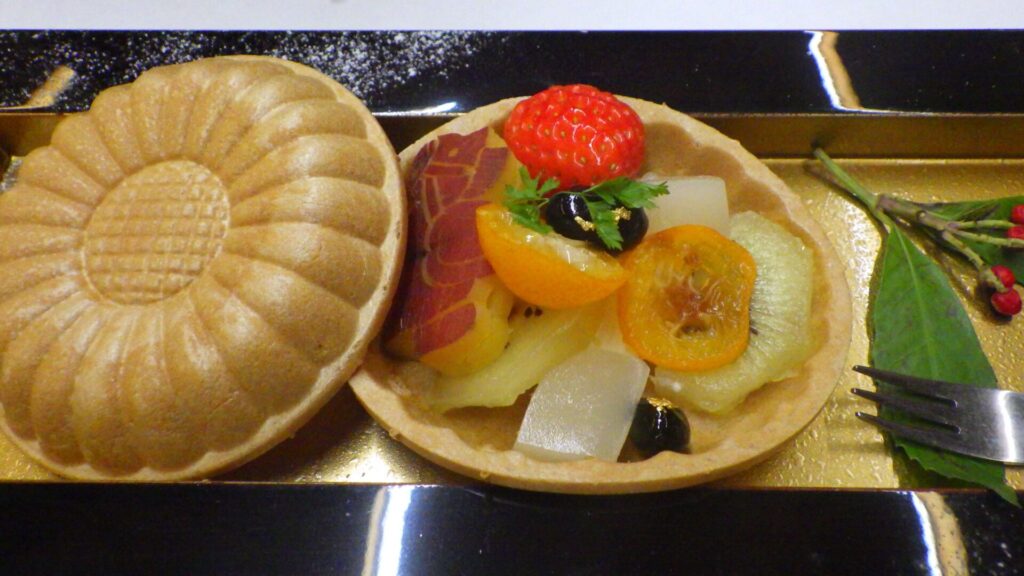 白い水羊羹の最中