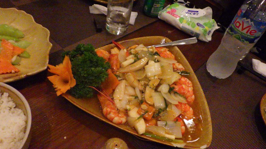 海老と野菜の炒め物